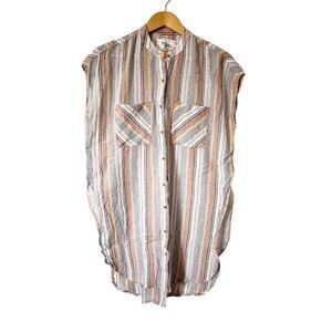 Holding Horses Multicolor Striped Sleeveless Lightweight Cotton Tunic‎ Small